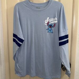 Light Blue Disney Stitch Graphic Shirt